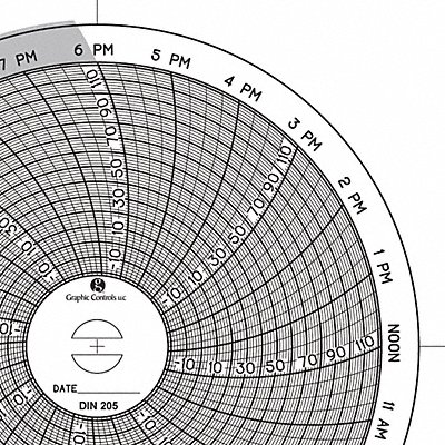 Circular Paper Chart 1 day PK60 MPN:Chart 205