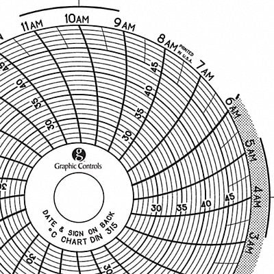 Circular Paper Chart 1 day PK60 MPN:Chart 315