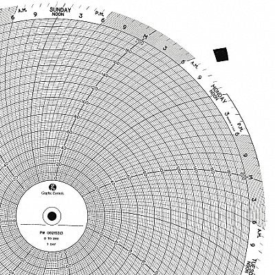 Circular Paper Chart 7 Day PK100 MPN:PW  00213891 7D