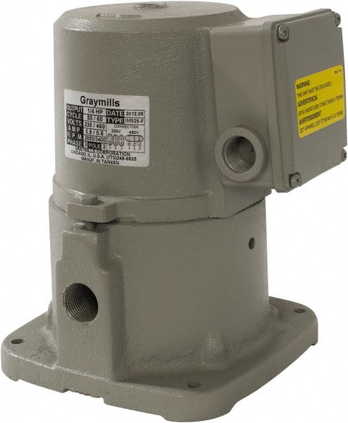 Suction Pump: 1/4 hp, 230/460V, 3 Phase, 3,450 RPM, Cast Iron Housing MPN:IMS25-F