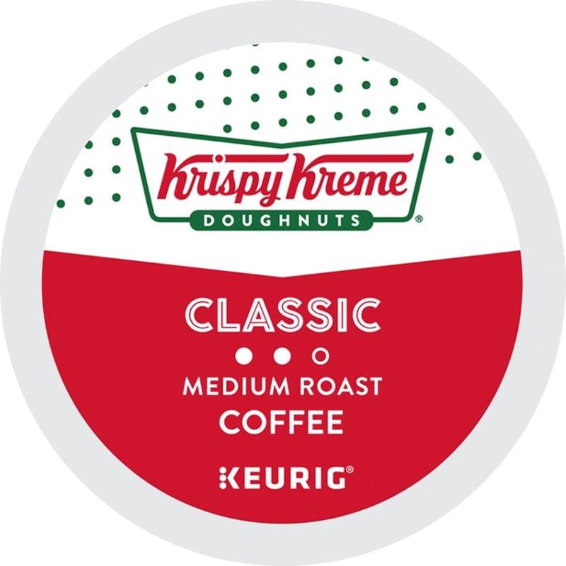 Krispy Kreme Doughnuts Single-Serve Coffee K-Cup Pods, Smooth Medium Roast, Carton Of 24 (Min Order Qty 4) MPN:10099555061106