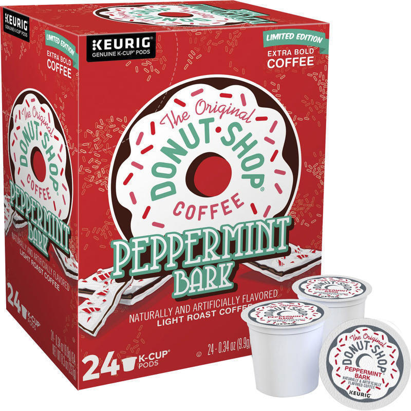 The Original Donut Shop Single-Serve Coffee K-Cup Pods, Peppermint Bark, Carton Of 24 (Min Order Qty 4) MPN:5000201015