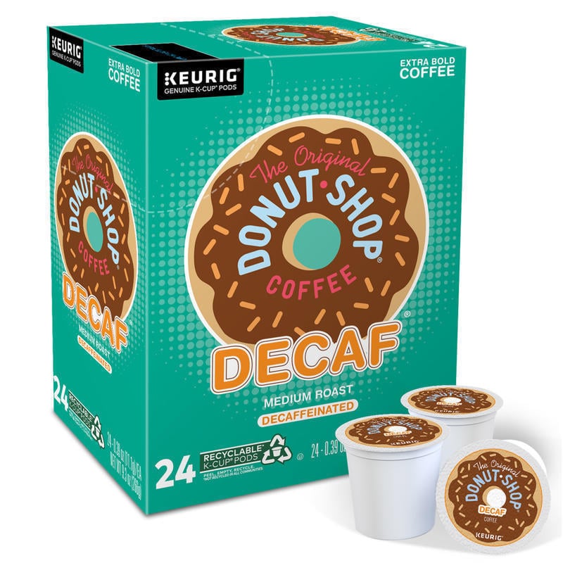 The Original Donut Shop Single-Serve Coffee K-Cup Pods, Decaffeinated, Carton Of 24 (Min Order Qty 4) MPN:5000202678