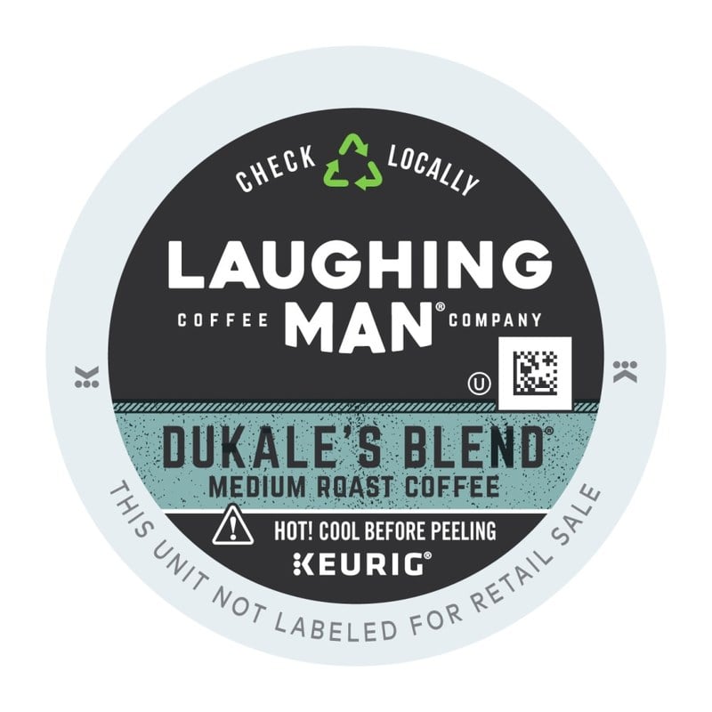 Laughing Man Single-Serve Coffee K-Cup Pods, Medium Roast, Dukales Blend, Carton Of 22 (Min Order Qty 3) MPN:5000345777