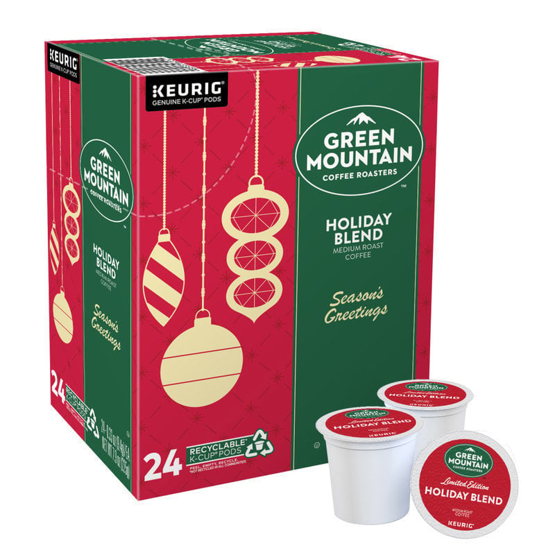 Green Mountain Coffee Single-Serve Coffee K-Cup Pods, Holiday Blend, Carton Of 24 (Min Order Qty 3) MPN:6204