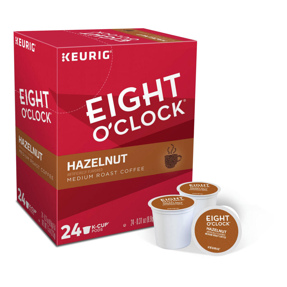 Eight O-Clock Single-Serve Coffee K-Cup Pods, Hazelnut, Carton Of 24 (Min Order Qty 3) MPN:6406