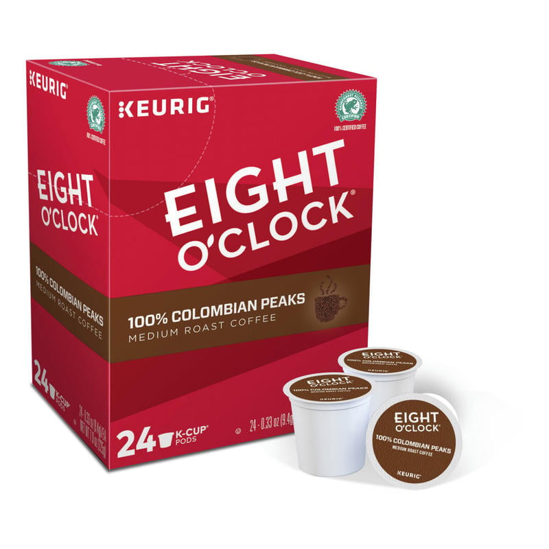 Eight O-Clock Single-Serve Coffee K-Cup Pods, Colombian, Carton Of 24 (Min Order Qty 4) MPN:6407