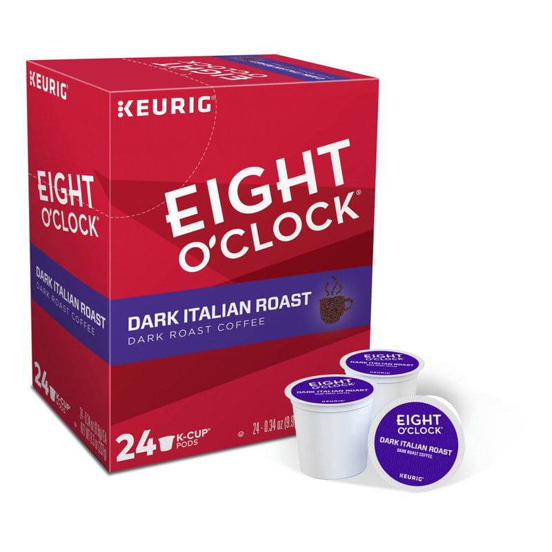 Eight O-Clock Single-Serve Coffee K-Cup Pods, Dark Italian, Carton Of 24 (Min Order Qty 4) MPN:6408