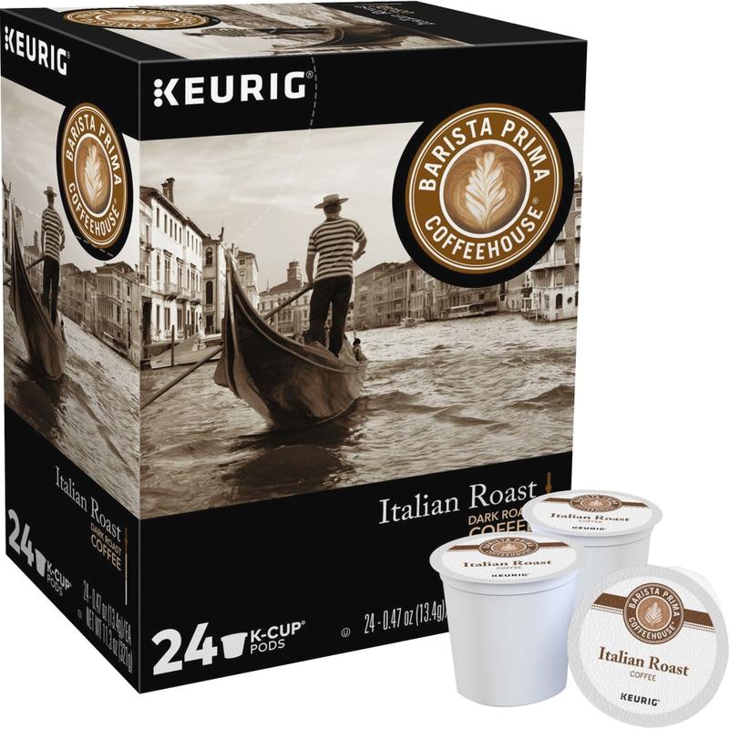 Barista Prima Coffeehouse Single-Serve Coffee K-Cup Pods, Italian Roast, Carton Of 24 (Min Order Qty 3) MPN:6614