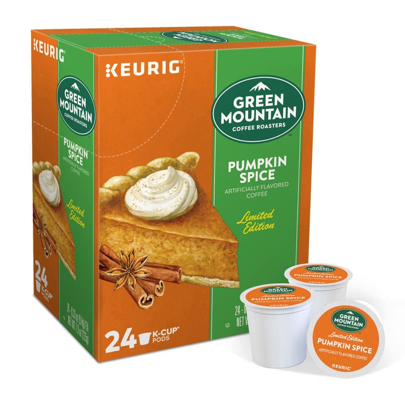 Green Mountain Coffee Single-Serve Coffee K-Cup Pods, Pumpkin Spice, Carton Of 24 (Min Order Qty 4) MPN:6758