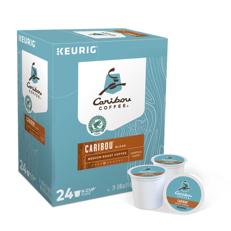 Caribou Coffee Single-Serve Coffee K-Cup Pods, Caribou Blend, Carton Of 24 (Min Order Qty 4) MPN:6992