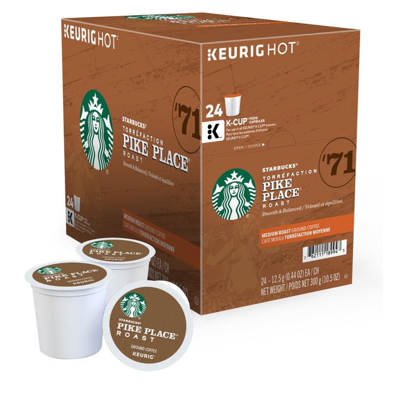 Starbucks Single-Serve Coffee K-Cup, Pike Place, Carton Of 24 (Min Order Qty 3) MPN:9572