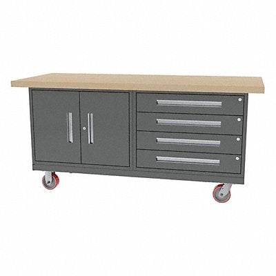 Mobile Cab Bench Butcher Block 72 W 30 D MPN:MG-400.M