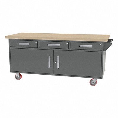 Mobile Cab Bench Butcher Block 75 W 30 D MPN:MG-88.M