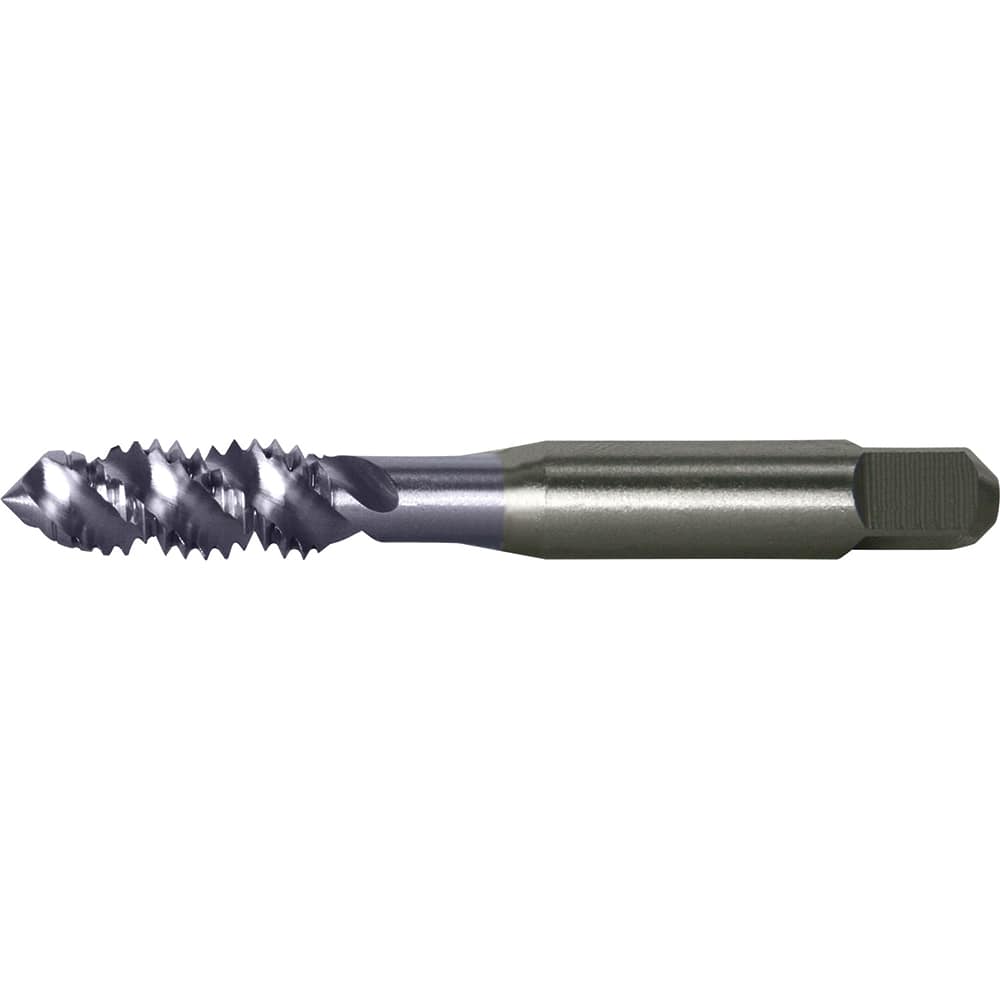 Spiral Flute Tap: #4-40 UNC, 2 Flutes, Bottoming, 2B Class of Fit, High Speed Steel, TiN Coated MPN:330202