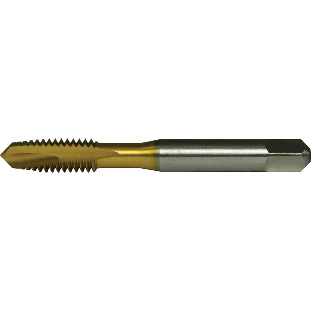 Spiral Point Tap: #8-32 UNC, 2 Flutes, Plug Chamfer, High-Speed Steel, TiN Coated MPN:330138