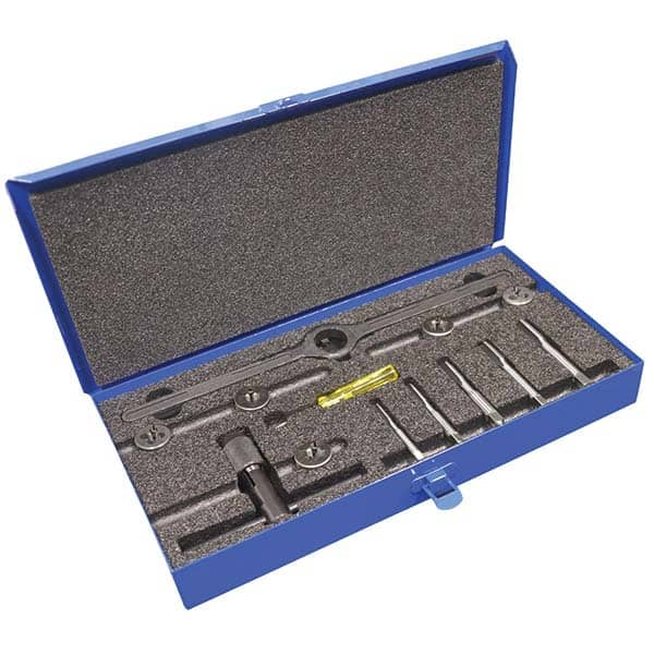 Tap & Die Set: 1/4-20 to 1/2-13 Taps, 1/4-20 to 1/2-13 Dies, Coarse & Fine MPN:423002