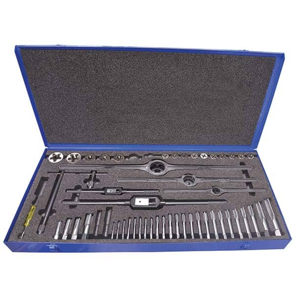 Tap & Die Set: #4-40 to 5/16-18 Taps, #4-40 to #10-24 Dies, Coarse & Fine MPN:423006