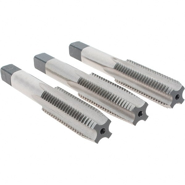 Tap Set: M16 x 2 Metric, 4 Flute, Bottoming Plug & Taper, High Speed Steel, Bright Finish MPN:174551