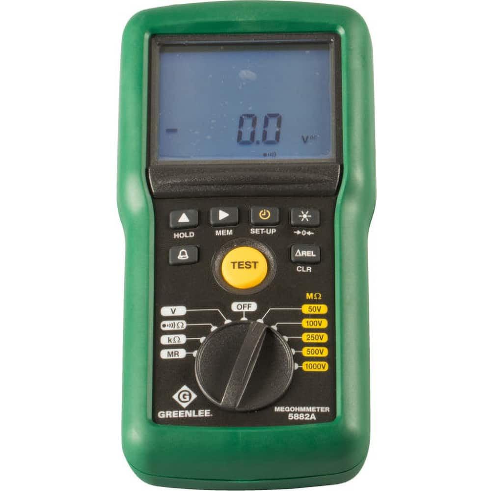 Electrical Insulation Resistance Testers & Megohmmeters, Display Type: LCD , Power Supply: (6) AA Batteries , Resistance Capacity (Megohm): 200000  MPN:5882A