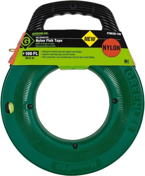 100 Ft. Long x 3/16 Inch Wide, Nylon Fish Tape MPN:FTN536-100