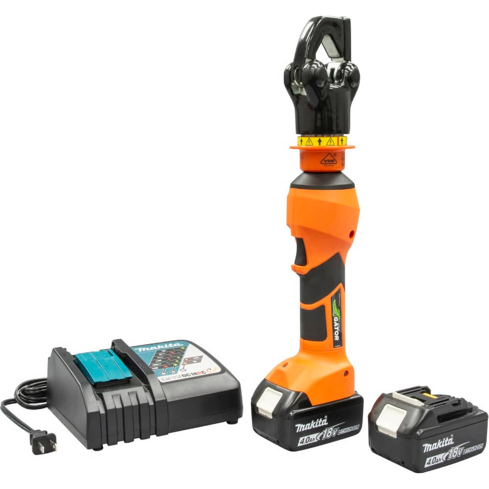 Power Crimper: 12,000 lb Capacity, 2 Lithium-ion Battery Included, Overmold Handle MPN:EK6IDCVX11