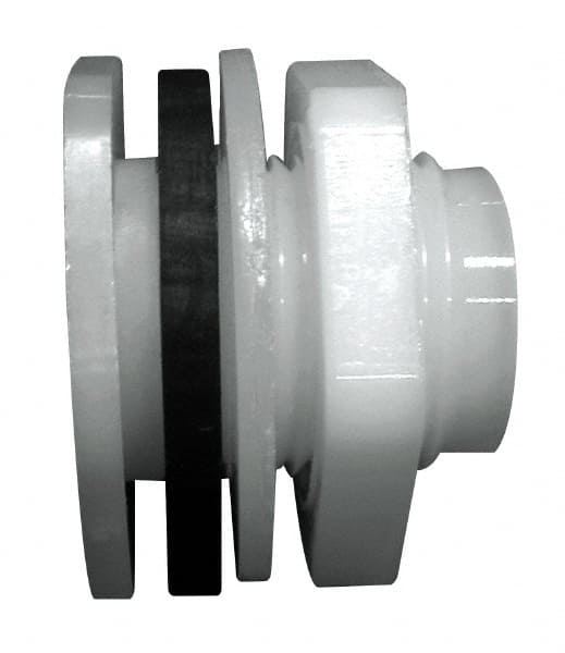 1/2 Polypropylene Threaded Tube Bulkhead Fitting MPN:TF 12 PB