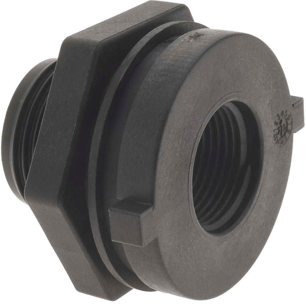 3/4 FTP Polypropylene Threaded Tube Bulkhead Fitting MPN:TF 34 PE