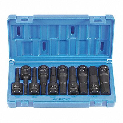 Hex Driver Set 1/2 D Metric 10pcs. MPN:1498MH