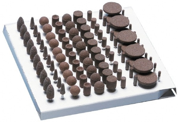 100 Piece Aluminum Oxide Vitrified Abrasive Point Set MPN:KIT-1/8-WB-RED