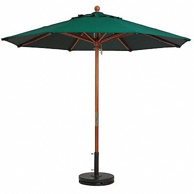 9ft Wooden Market Umbrella forest green MPN:98912031