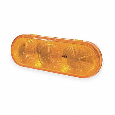 Stop/Turn/Tail Light Oval Yellow 6-1/2 L MPN:54173