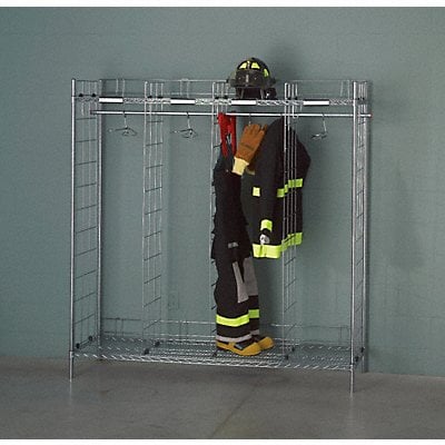 Turnout Gear Rack 2 Side 8 Compartment MPN:FDS-8/18