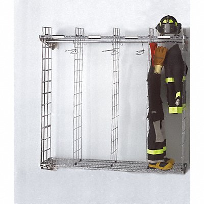 Turnout Gear Rack Wall Mount 10 Cmprtmnt MPN:NTWM-10/18