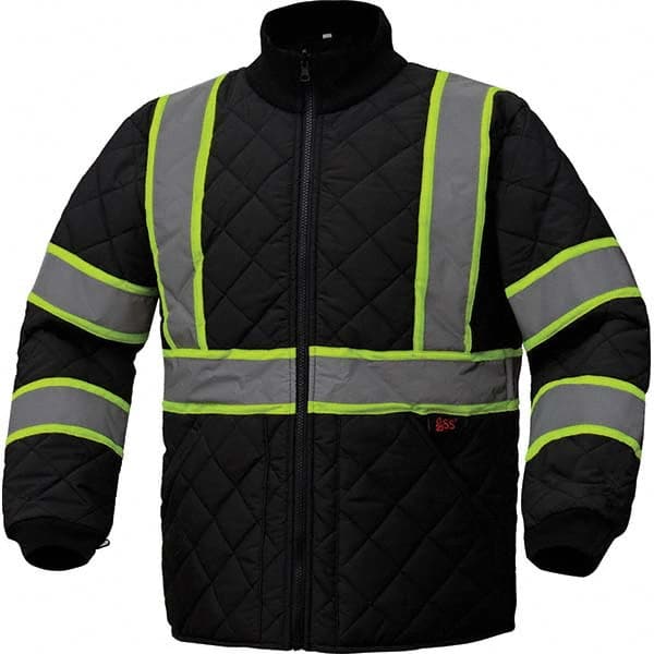 Rain Jacket: Size Medium, Black, Polyester MPN:8009-MD