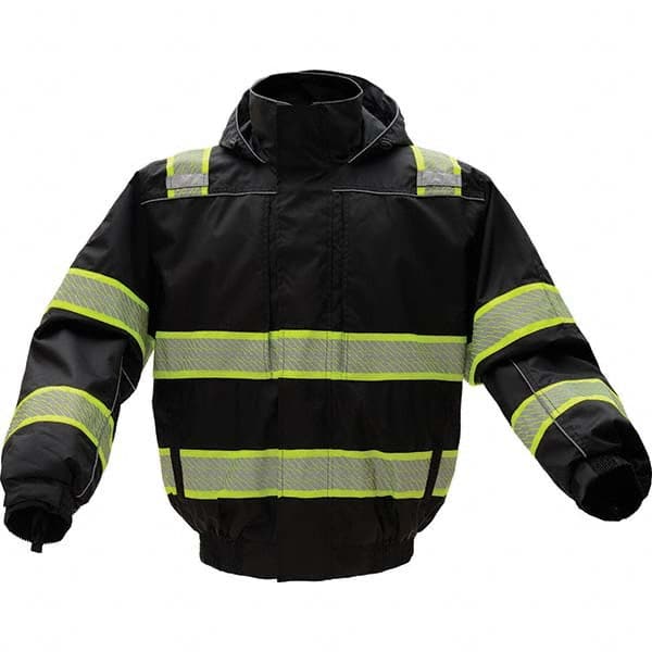 Rain Jacket: Size Medium, Black, Polyester MPN:8513-MD