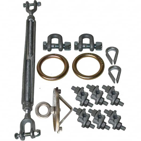 Anchors, Grips & Straps, Product Type: Anchor Kit , Material: Galvanized Steel , Color: Silver , Connection Type: O-Ring , Standards: OSHA 1926 Subpart M MPN:15207