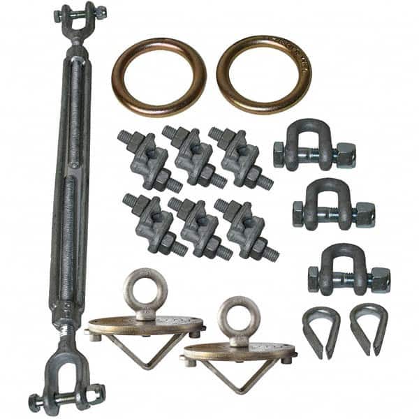 Anchors, Grips & Straps, Product Type: Anchor Kit , Material: Galvanized Steel , Color: Silver , Connection Type: O-Ring , Standards: OSHA 1926 Subpart M MPN:15208