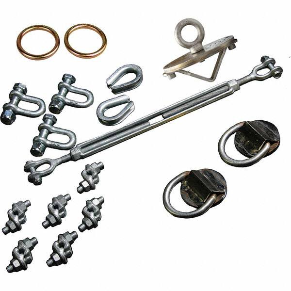 Anchors, Grips & Straps, Product Type: Anchor Kit , Material: Galvanized Steel , Color: Silver , Connection Type: O-Ring , Standards: OSHA 1926 Subpart M MPN:15211