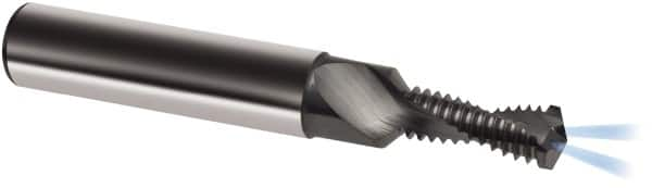 Helical Flute Thread Mill: 1/4-28, Internal, 2 Flute, 8.00 mm Shank Dia, Solid Carbide MPN:9041410063500