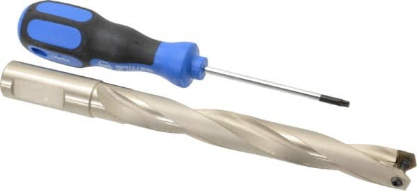 Replaceable-Tip Drill: 19 to 19.49 mm Dia, 140.1 mm Max Depth, 20 mm Shank MPN:9041090190000