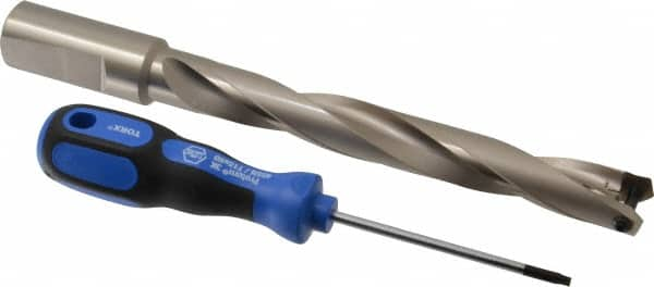 Replaceable-Tip Drill: 20.5 to 20.99 mm Dia, 151 mm Max Depth, 25.4 mm Shank MPN:9041090205050