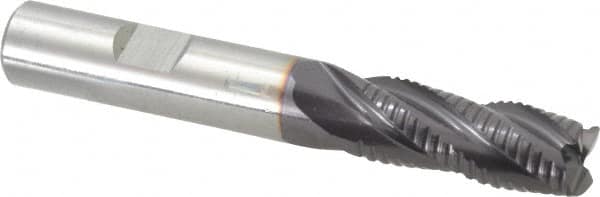 Square End Mill: 1/2'' Dia, 1-1/4'' LOC, 1/2'' Shank Dia, 3-1/2'' OAL, 4 Flutes, Solid Carbide MPN:9030820127000