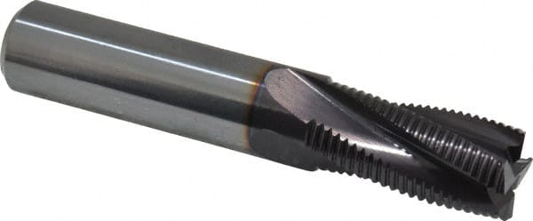 Square End Mill: 5/8'' Dia, 1-1/4'' LOC, 5/8'' Shank Dia, 3-1/2'' OAL, 4 Flutes, Solid Carbide MPN:9031890158700