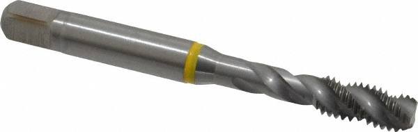 Spiral Flute Tap: M6 x 1.00, Metric Coarse, 3 Flute, Modified Bottoming, 6H Class of Fit, Cobalt, Bright/Uncoated MPN:9039030060000