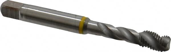 Spiral Flute Tap: 1/4-28, UNF, 3 Flute, Modified Bottoming, 2B Class of Fit, Cobalt, Bright/Uncoated MPN:9039050063500