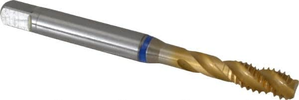 Spiral Flute Tap: #12-24, UNC, 3 Flute, Modified Bottoming, 2B Class of Fit, Powdered Metal, TiN Finish MPN:9039100054860