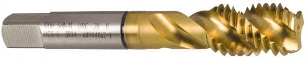 Spiral Flute Tap: #12-24, UNC, 2 Flute, Modified Bottoming, 2B Class of Fit, Cobalt, Bright/Uncoated MPN:9039310054860