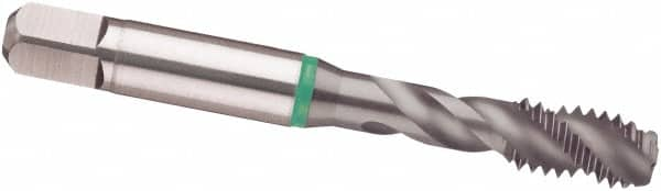 Spiral Flute Tap: #6-32 UNC, 3 Flutes, Modified Bottoming, 2B Class of Fit, Cobalt, TICN Coated MPN:9039490035050