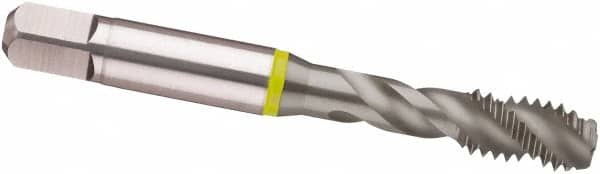 Spiral Flute Tap: #5-40 UNC, 3 Flutes, Modified Bottoming, 2B Class of Fit, Cobalt, MolyGlide Coated MPN:9039640031750
